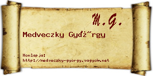 Medveczky György névjegykártya