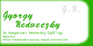 gyorgy medveczky business card